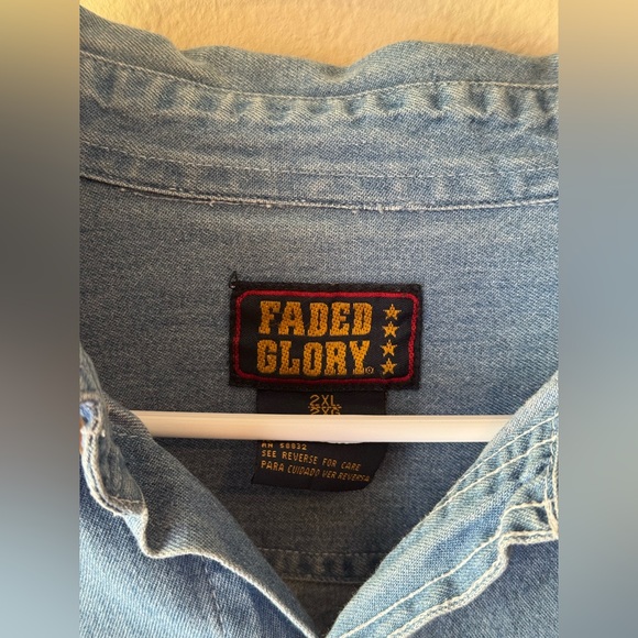 Vintage Faded Glory Colorblock Button Down - Picture 2 of 4